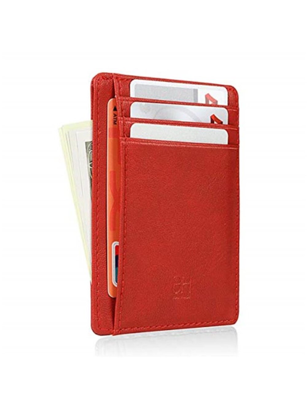 Womens Slim RFID Leather Card Holder Wallet Front Pocket Credit Card Case ID